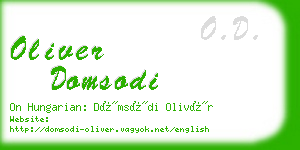 oliver domsodi business card